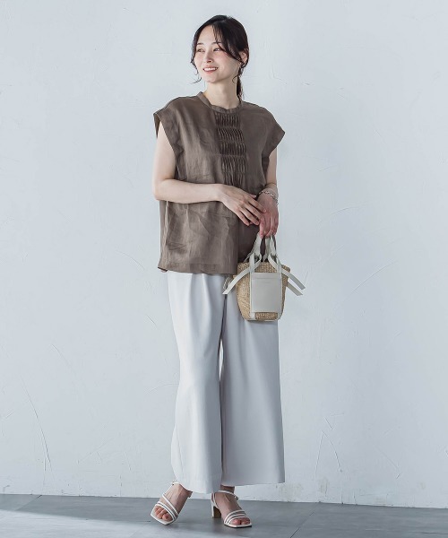 LAUTREAMONT(ロートレアモン)の「シアーリネンピンタックブラウス(シャツ/ブラウス・レディース・ホワイト/ブラウン/イエロー・9号)」の20枚目の写真