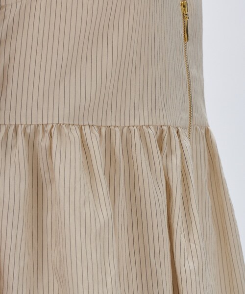 cloenc（クロエンス）の「【セットアップ／手洗い可】ストライプペプラムZIPジレ（シャツ/ブラウス・レディース・ブラック系2/ベージュ系その他6/アイボリー系2・02）」の12枚目の写真