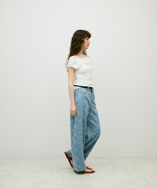 Lutim by u(ルチバイユー)の「Frill detail sleeveless / フリルディテールノースリーブ(その他トップス・レディース・ホワイト/ブラック・FREE)」の21枚目の写真
