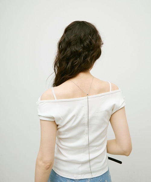 Lutim by u(ルチバイユー)の「Frill detail sleeveless / フリルディテールノースリーブ(その他トップス・レディース・ホワイト/ブラック・FREE)」の19枚目の写真