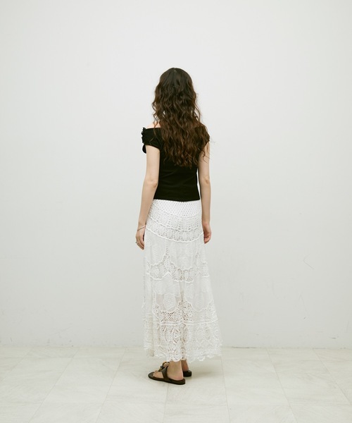 Lutim by u(ルチバイユー)の「Frill detail sleeveless / フリルディテールノースリーブ(その他トップス・レディース・ホワイト/ブラック・FREE)」の10枚目の写真