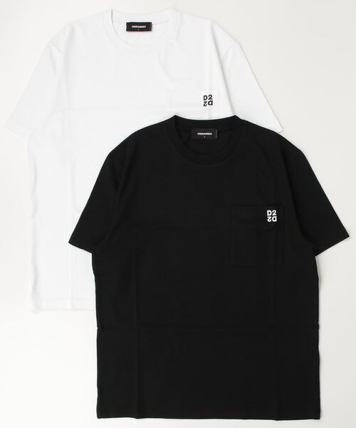 DSQUARED2(ディースクエアード)の「Twin Pack Regular Fit Tee Heavy Cotton Jersey /0261(Tシャツ/カットソー・メンズ・ホワイト×ブラック/ホワイト・M/XL/L/S)」の2枚目の写真