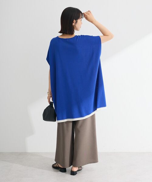 Green Parks(グリーンパークス)の「接触冷感ゆったりニットチュニック(チュニック・レディース・ブラック/ブルー/ライトグレー・FREE)」の7枚目の写真