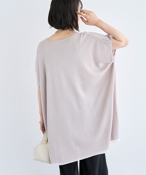 Green Parks(グリーンパークス)の「接触冷感ゆったりニットチュニック(チュニック・レディース・ブラック/ブルー/ライトグレー・FREE)」の18枚目の写真