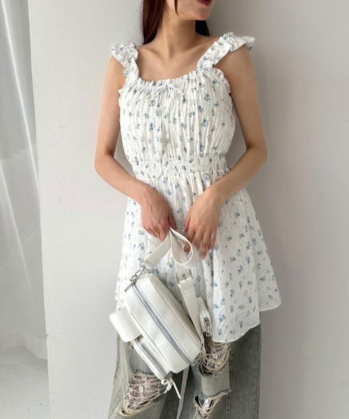 OLIVE des OLIVE（オリーブデオリーブ）の「チュニックワンピース（ワンピース・レディース・ブラック/サックスブルー/ホワイト/オフホワイト・FREE）」の15枚目の写真