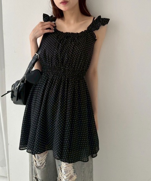 OLIVE des OLIVE（オリーブデオリーブ）の「チュニックワンピース（ワンピース・レディース・ブラック/サックスブルー/ホワイト/オフホワイト・FREE）」の22枚目の写真