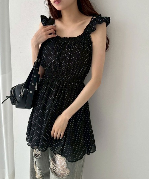 OLIVE des OLIVE（オリーブデオリーブ）の「チュニックワンピース（ワンピース・レディース・ブラック/サックスブルー/ホワイト/オフホワイト・FREE）」の21枚目の写真