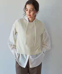 UNITED ARROWS green label relaxing - green label relaxing(グリーンレーベルリラクシング) 半袖セーター レディース美品  - アイボリー クルーネック green label relaxing｜グリーンレーベル リラクシングのニット