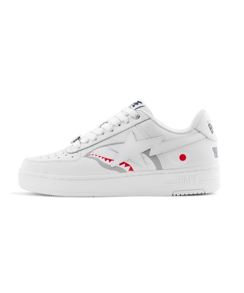 A BATHING APE(アベイシングエイプ)の「BAPE STA SHARK #2(スニーカー・メンズ・ブラック/ホワイト/パープル・10/11/12/7/8/9/8.5/13/9.5)」の4枚目の写真
