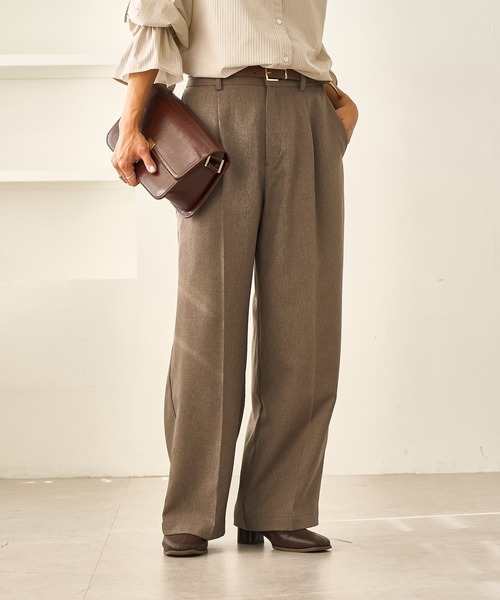 セール】レディハンサムシリーズ ウールライクウエストタック