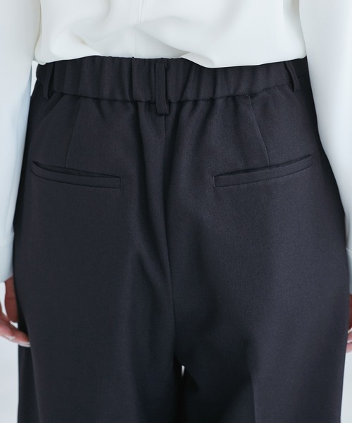ROPE' PICNIC(ロペピクニック)の「レディハンサムシリーズ ウールライクウエストタックセミワイドパンツ/セットアップ対応(スラックス・レディース・ネイビー/ライトグレー/ベージュ系その他2/グレー/ブラック系その他・S/M/L)」の7枚目の写真