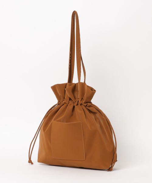 LAKOLE(ラコレ)の「ヌバック風巾着トートバッグ / 574762(トートバッグ・レディース・ブラック/ブラウン/グレイッシュベージュ/ライトグリーン・FREE)」の15枚目の写真