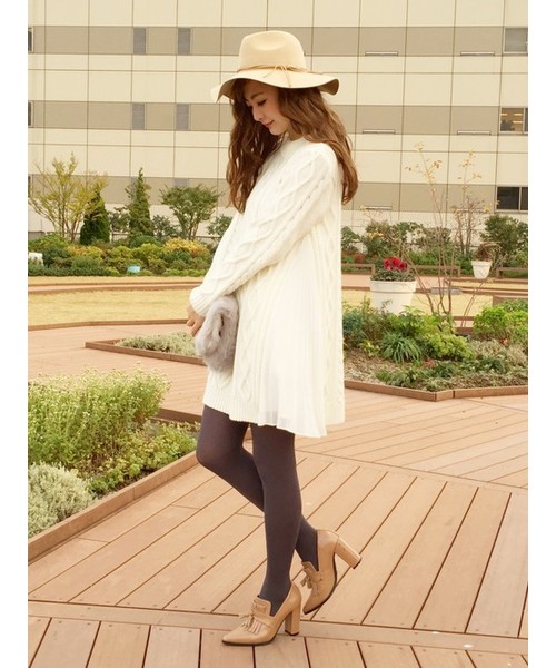 MERCURYDUO（マーキュリーデュオ）の「【GDS】 フェイクスエード細リボンHAT（ハット・レディース・キャメル/ライトグレー/ベージュ系その他・FREE）」の4枚目の写真