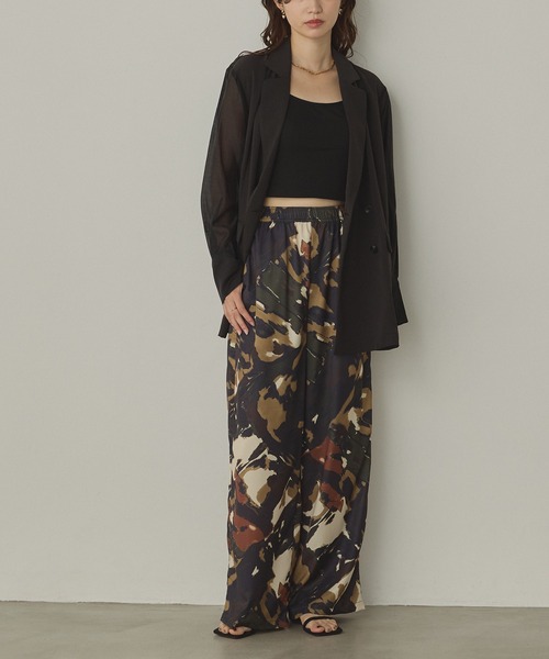 hunch（ハンチ）の「ポリツイル シアーテーラードジャケット（テーラードジャケット・レディース・ダークブラウン/ブラック/カーキ・FREE）」の10枚目の写真