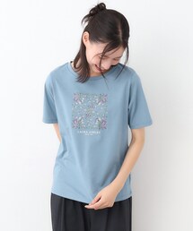 【STORY掲載！/接触冷感/コットン100％／3colors】エラビー スカーフ柄 Tシャツ