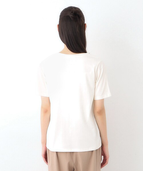 LAURA ASHLEY（ローラアシュレイ）の「【STORY掲載！/接触冷感/コットン100％／3colors】エラビー スカーフ柄 Tシャツ（Tシャツ/カットソー・レディース・オフホワイト/チャコールグレー/サックスブルー・38/40）」の18枚目の写真