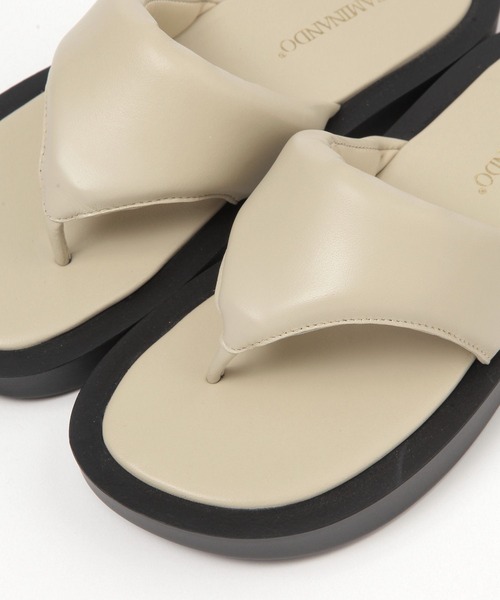 Curensology（カレンソロジー）の「Curensology(カレンソロジー)/【CAMINANDO】パディングサンダル（サンダル・レディース・ブラック/オフホワイト・37/36/38）」の7枚目の写真