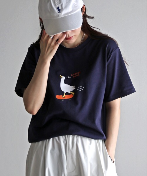 COURO(コウロ)の「デザイングラフィックモチーフTシャツ(Tシャツ/カットソー・レディース・ライトグレー系/レッド系1/ホワイト系1/レッド系/ホワイト系/イエロー系2/ライトグレー系1/ネイビー系/グレー系/レッド系2/グレー系2/ホワイト系2/ピンク系1/イエロー系1/イエロー系/ライトグレー系2/ネイビー系1/グレー系1/ピンク系/ピンク系2/ネイビー系2・FREE)」の10枚目の写真