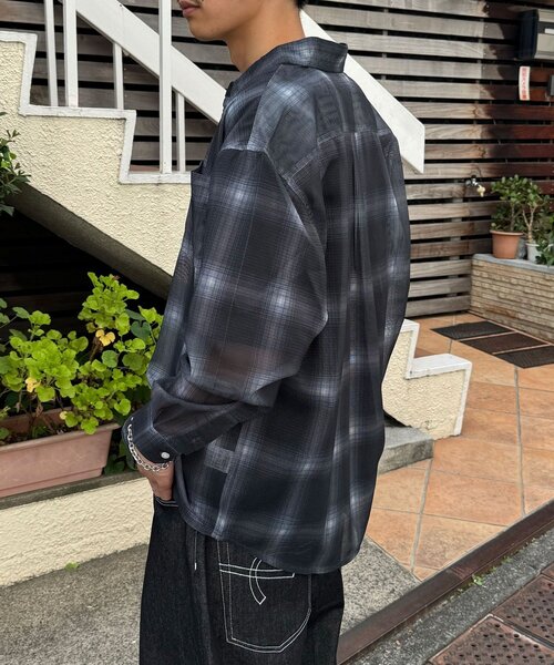 CIAOPANIC（チャオパニック）の「メッシュアソート柄ロングスリーブシャツ（シャツ/ブラウス・レディース・ブラウン/ブラック/チャコールグレー・MEDIUM/LARGE）」の5枚目の写真