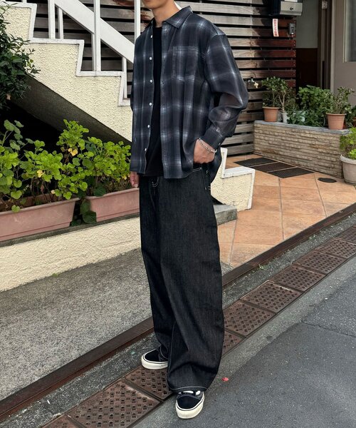 CIAOPANIC（チャオパニック）の「メッシュアソート柄ロングスリーブシャツ（シャツ/ブラウス・レディース・ブラウン/ブラック/チャコールグレー・MEDIUM/LARGE）」の7枚目の写真