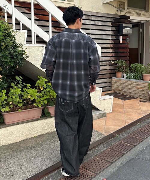 CIAOPANIC（チャオパニック）の「メッシュアソート柄ロングスリーブシャツ（シャツ/ブラウス・レディース・ブラウン/ブラック/チャコールグレー・MEDIUM/LARGE）」の8枚目の写真