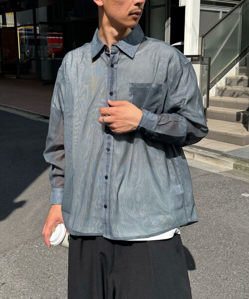 CIAOPANIC（チャオパニック）の「メッシュアソート柄ロングスリーブシャツ（シャツ/ブラウス・レディース・ブラウン/ブラック/チャコールグレー・MEDIUM/LARGE）」の10枚目の写真