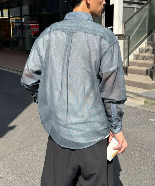 CIAOPANIC（チャオパニック）の「メッシュアソート柄ロングスリーブシャツ（シャツ/ブラウス・レディース・ブラウン/ブラック/チャコールグレー・MEDIUM/LARGE）」の12枚目の写真