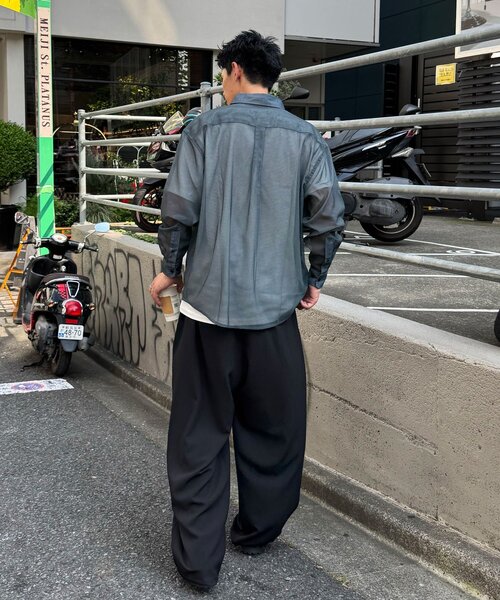 CIAOPANIC（チャオパニック）の「メッシュアソート柄ロングスリーブシャツ（シャツ/ブラウス・レディース・ブラウン/ブラック/チャコールグレー・MEDIUM/LARGE）」の14枚目の写真