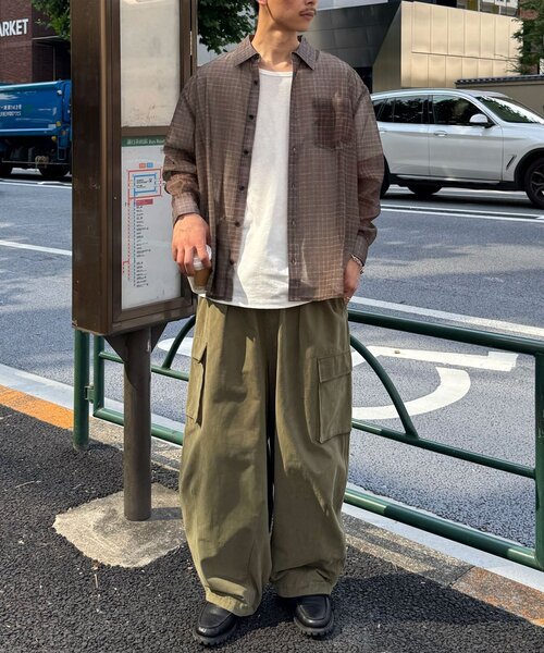 CIAOPANIC（チャオパニック）の「メッシュアソート柄ロングスリーブシャツ（シャツ/ブラウス・レディース・ブラウン/ブラック/チャコールグレー・MEDIUM/LARGE）」の22枚目の写真