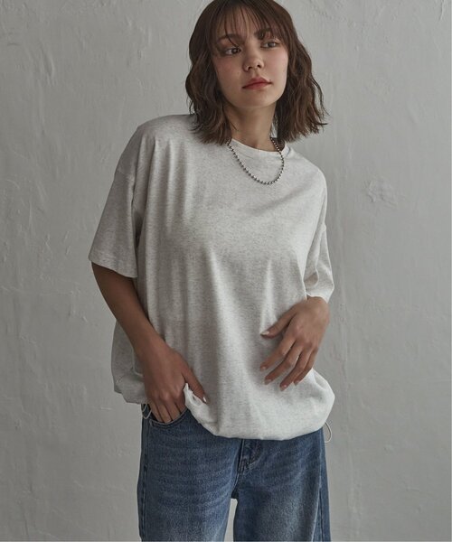 notch.（ノッチ）の「【 notch. by yui 】ドローコードTシャツ（Tシャツ/カットソー・レディース・オフホワイト/ライトグレー/ブラック・M）」の18枚目の写真