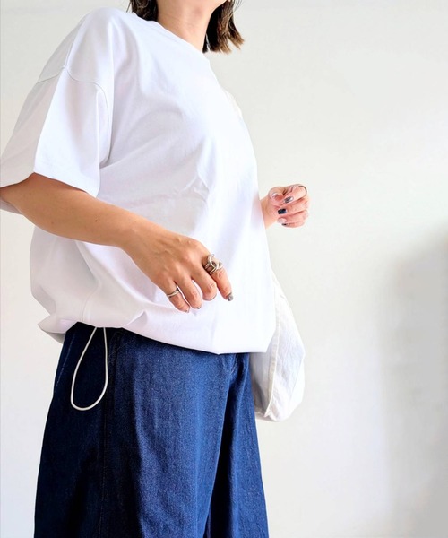 notch.(ノッチ)の「【notch.by yui】ドローコードTシャツ(Tシャツ/カットソー・レディース・オフホワイト/ライトグレー/ブラック・M)」の10枚目の写真