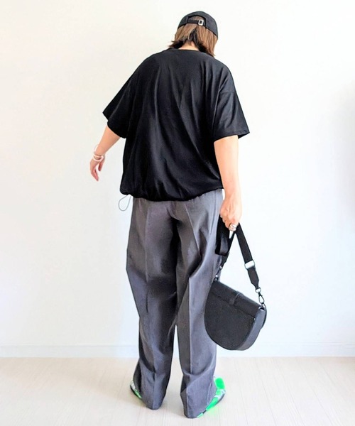 notch.(ノッチ)の「【notch.by yui】ドローコードTシャツ(Tシャツ/カットソー・レディース・オフホワイト/ライトグレー/ブラック・M)」の15枚目の写真