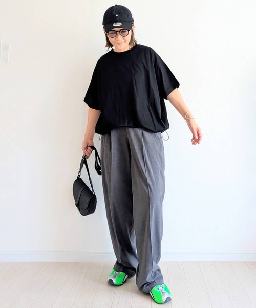 notch.(ノッチ)の「【notch.by yui】ドローコードTシャツ(Tシャツ/カットソー・レディース・オフホワイト/ライトグレー/ブラック・M)」の13枚目の写真