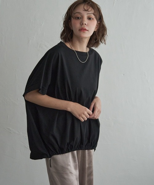 notch.(ノッチ)の「【 notch. by yui 】ドローコードTシャツ(Tシャツ/カットソー・レディース・オフホワイト/ライトグレー/ブラック・M)」の13枚目の写真