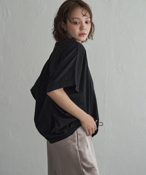 notch.(ノッチ)の「【 notch. by yui 】ドローコードTシャツ(Tシャツ/カットソー・レディース・オフホワイト/ライトグレー/ブラック・M)」の12枚目の写真