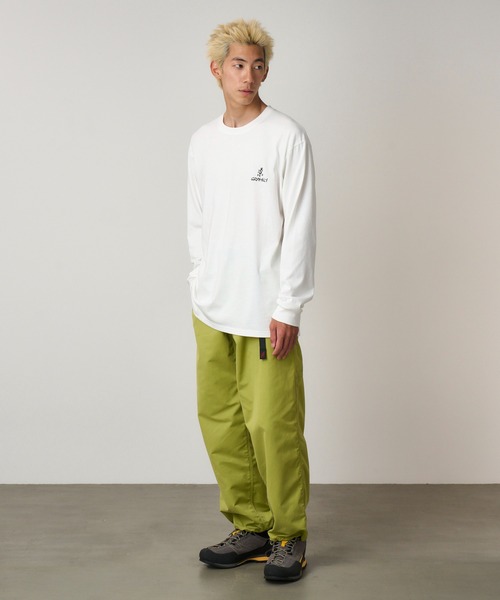 Gramicci(グラミチ)の「ONE POINT LOGO L/S TEE|ワンポイントロゴロングスリーブTシャツ(Tシャツ/カットソー・メンズ・カーキ/ホワイト/ブラック・XXL/S/M/L/XL)」の6枚目の写真
