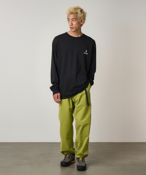 Gramicci(グラミチ)の「ONE POINT LOGO L/S TEE|ワンポイントロゴロングスリーブTシャツ(Tシャツ/カットソー・メンズ・カーキ/ホワイト/ブラック・XXL/S/M/L/XL)」の7枚目の写真