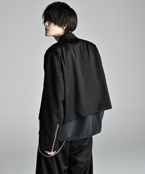 welise（ウェライズ）の「【welise×犬飼京 -ephemeral-】 TANRAN グレイスフルヘビーTR  ジップギミックショートテーラードジャケット（テーラードジャケット・メンズ・ブラック・L/M/S）」の5枚目の写真