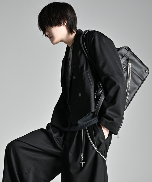 welise（ウェライズ）の「【welise×犬飼京 -ephemeral-】 TANRAN グレイスフルヘビーTR  ジップギミックショートテーラードジャケット（テーラードジャケット・メンズ・ブラック・L/M/S）」の7枚目の写真