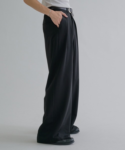 epnok（エプノック）の「2タックワイドバギースラックス（スラックス・メンズ・グレー/ブラック/ブラック系・SMALL/MEDIUM/LARGE）」の8枚目の写真