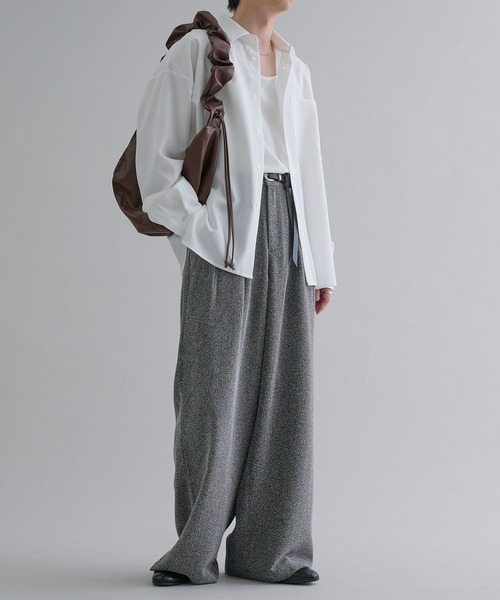 epnok（エプノック）の「2タックワイドバギースラックス（スラックス・メンズ・グレー/ブラック/ブラック系・SMALL/MEDIUM/LARGE）」の16枚目の写真