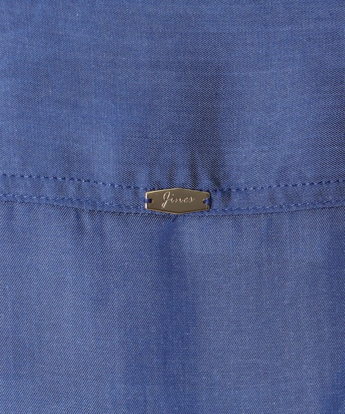 Jines(ジネス)の「キュプラデニムショートシャツ【セットアップ可】(シャツ/ブラウス・レディース・ブルー/インディゴブルー・38)」の17枚目の写真