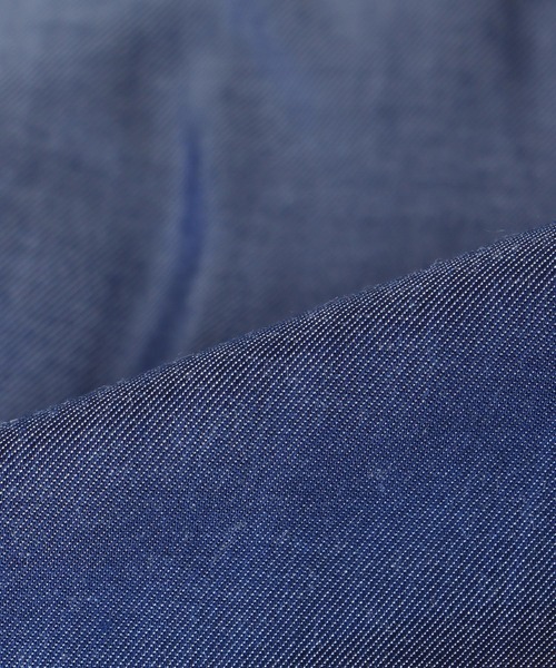 Jines(ジネス)の「キュプラデニムショートシャツ【セットアップ可】(シャツ/ブラウス・レディース・ブルー/インディゴブルー・38)」の18枚目の写真