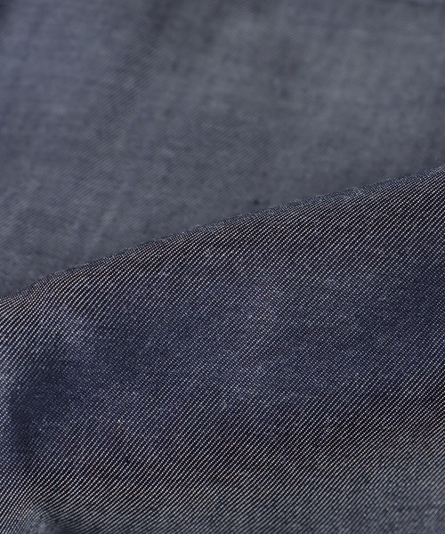 Jines(ジネス)の「キュプラデニムショートシャツ【セットアップ可】(シャツ/ブラウス・レディース・ブルー/インディゴブルー・38)」の20枚目の写真