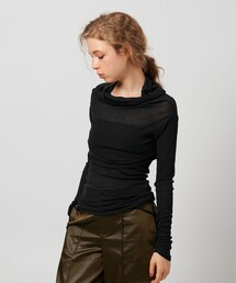 ATTISESSION | ＜ATTISESSION＞コットン ナイロン リブ マルチウェイ トップス(Tシャツ/カットソー)