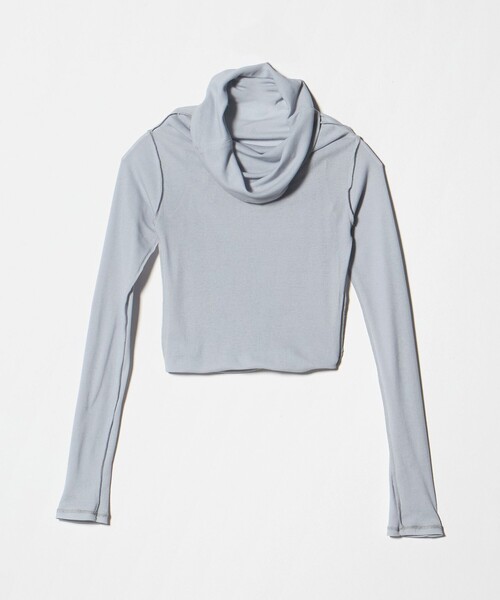 ATTISESSION（アティセッション）の「＜ATTISESSION＞コットン ナイロン リブ マルチウェイ トップス（Tシャツ/カットソー・レディース・オフホワイト/ネイビー/ライトブルー・FREE）」の20枚目の写真