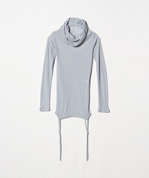 ATTISESSION（アティセッション）の「＜ATTISESSION＞コットン ナイロン リブ マルチウェイ トップス（Tシャツ/カットソー・レディース・オフホワイト/ネイビー/ライトブルー・FREE）」の22枚目の写真