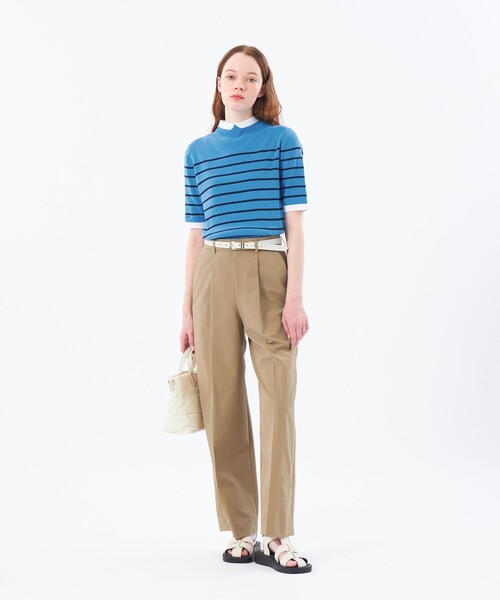 MACKINTOSH PHILOSOPHY(マッキントッシュ フィロソフィー)の「【2025年秋冬モデル】Cleric Collar Knit ハーフスリーブ(ニット/セーター・レディース・チャコールグレー/ブルー/ダークネイビー・38/36)」の7枚目の写真