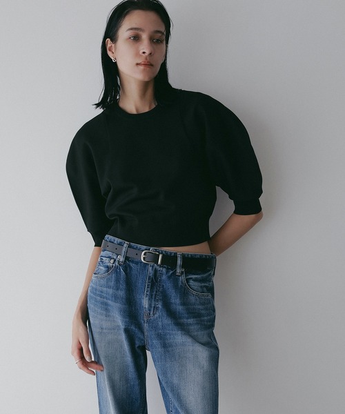 MANOF(マノフ)の「CIRCLE SLEEVE KNIT TOPS(ニット/セーター・レディース・ベージュ/ブラウン/レッド/ブラック・F)」の14枚目の写真