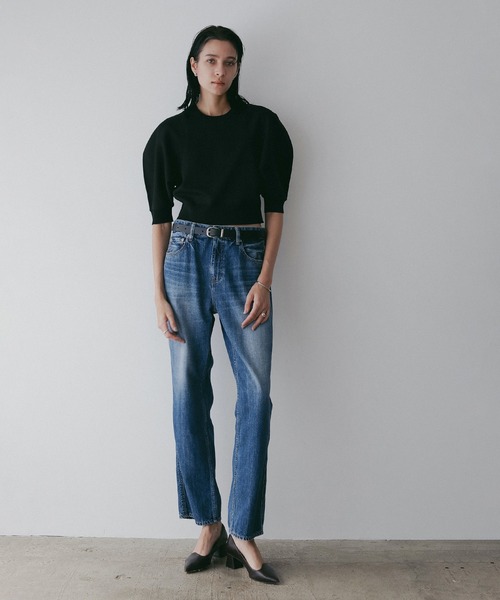 MANOF(マノフ)の「CIRCLE SLEEVE KNIT TOPS(ニット/セーター・レディース・ベージュ/ブラウン/レッド/ブラック・F)」の16枚目の写真
